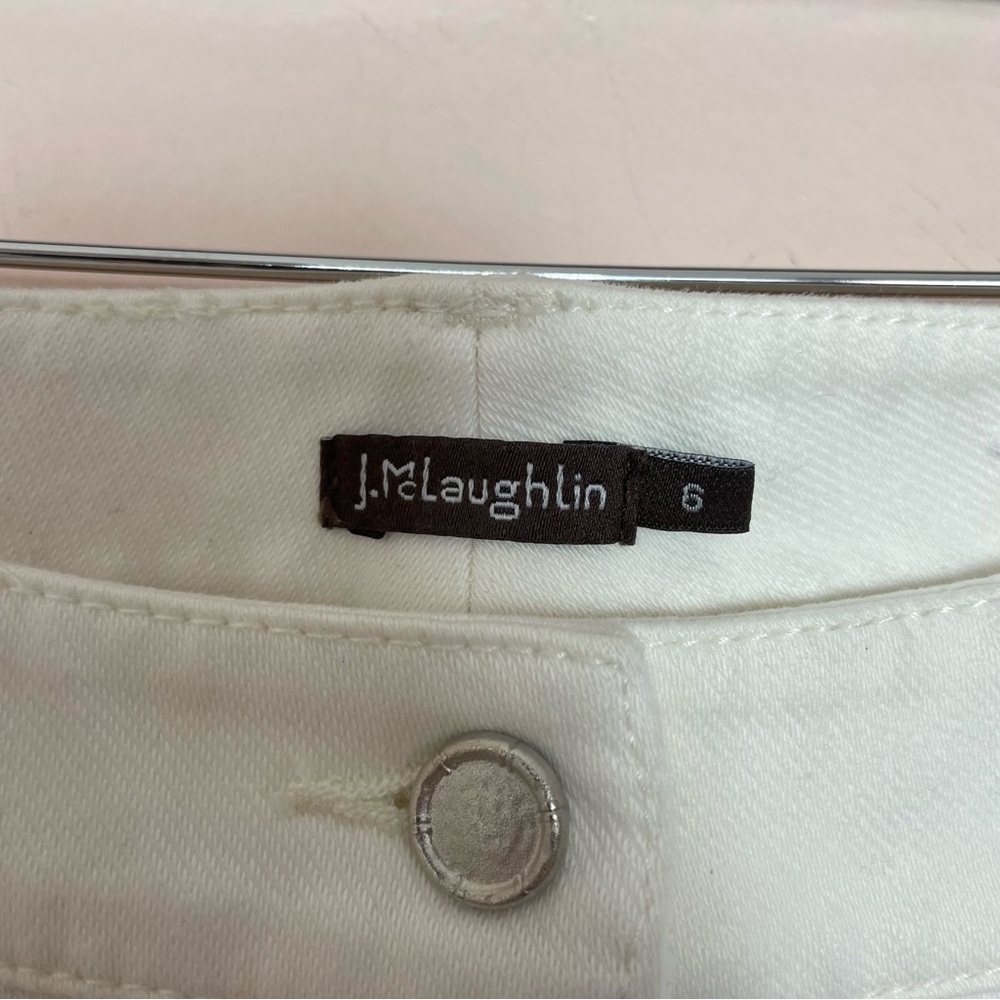 J. Mclaughlin White 5-Pocket Skinny Jeans Size 6 - Picture 3 of 4